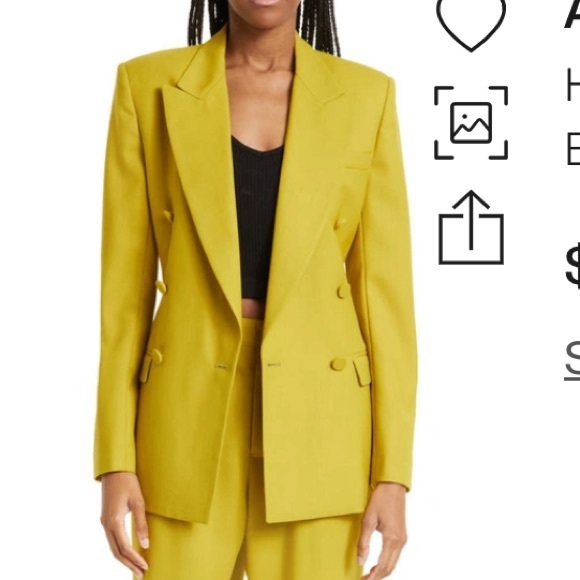 Aknvas Jackets & Blazers - $750 AKNVAS HAUSER Double breasted mustard fitted blazer size 4 luxury